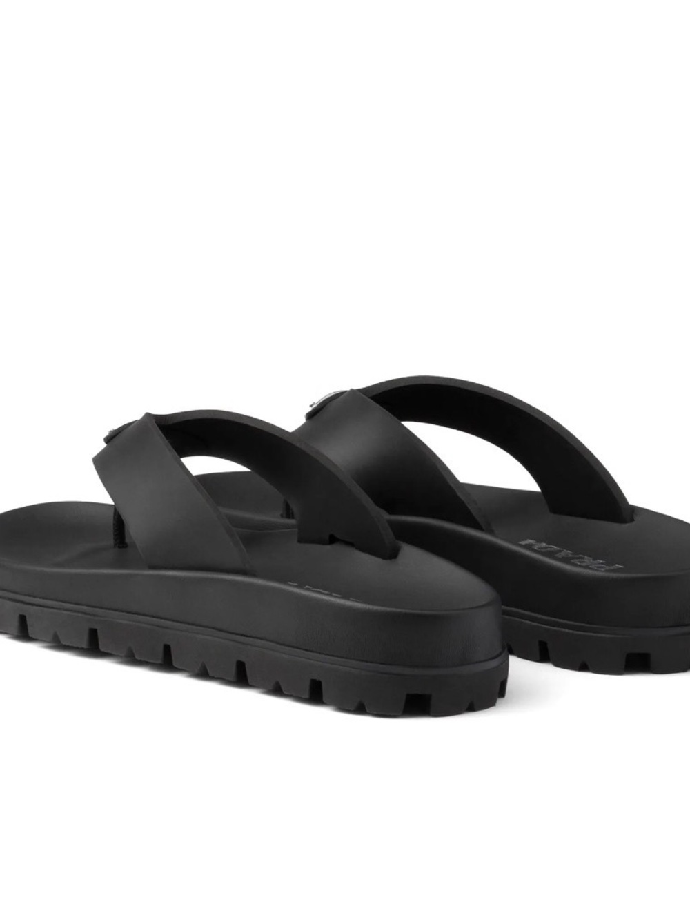 PRADA Rubber Thong Sandals / Black / Size EU 39 - Picture 5 of 16